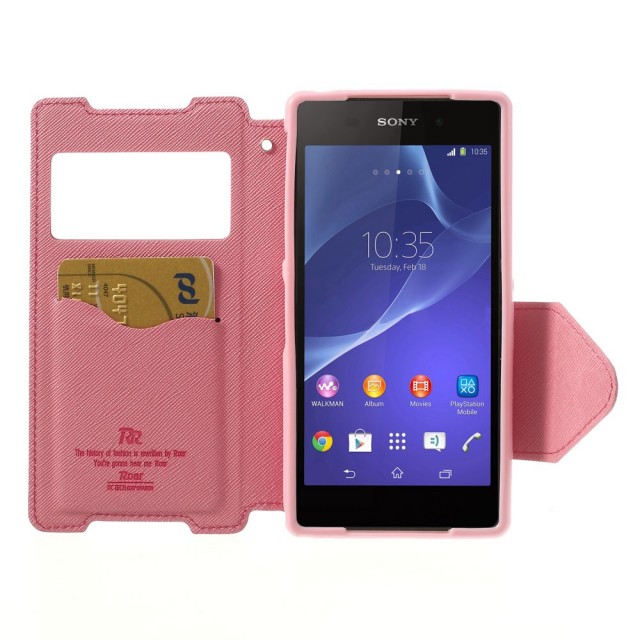 Slimbook Etui for Sony Xperia Z2 Roar Mørk Rosa