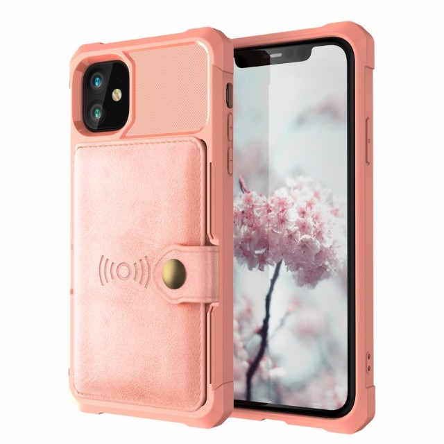 iPhone 12 Pro Max 6,7 Deksel Armor Wallet Rosègull