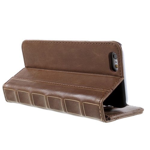 Bok Etui m/kortlommer for iPhone 6 Brun