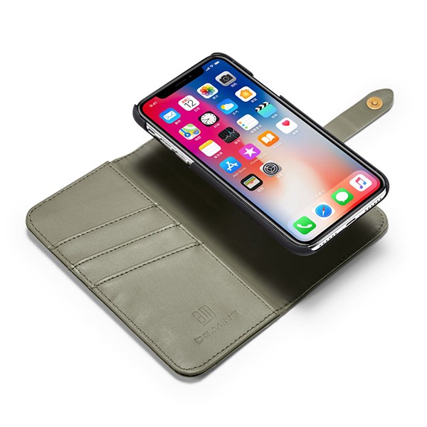 2i1 Etui m/3 kortlommer Lux iPhone X/Xs Mosegrønn