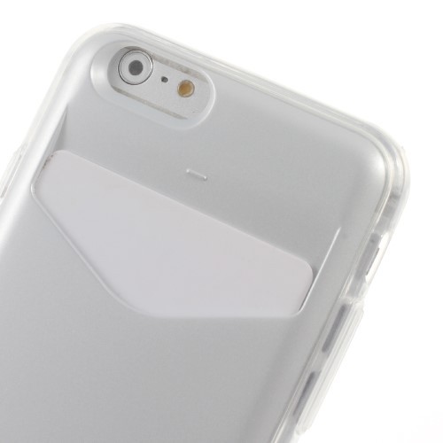 Deksel for iPhone 6/6s m/kortlomme Sølv