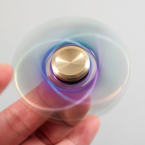 Fidget Spinner Collector Tri Rainbow Titanium