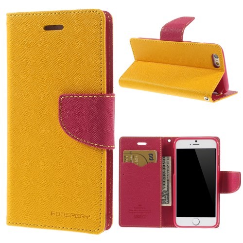 Etui m/kortlommer for iPhone 6/6s Mercury Gul