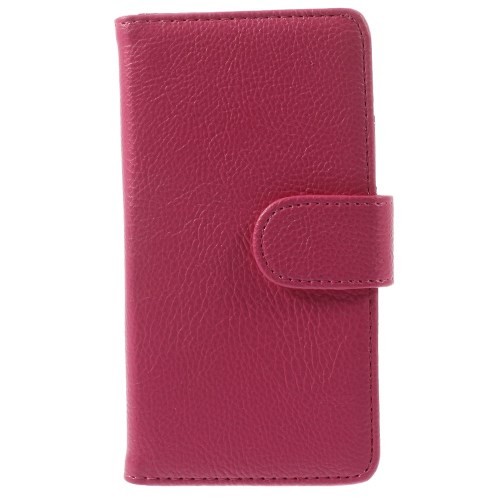Lommebok Etui for Sony Xperia Z3 Compact Lychee Mørk Rosa