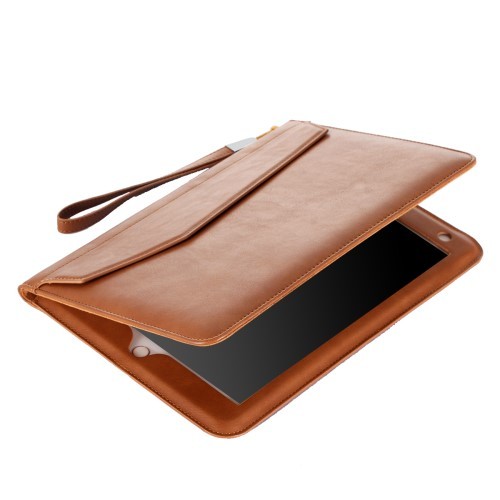 iPad 9.7 (2017/2018) Etui med Lommebok Style Ingefærbrun