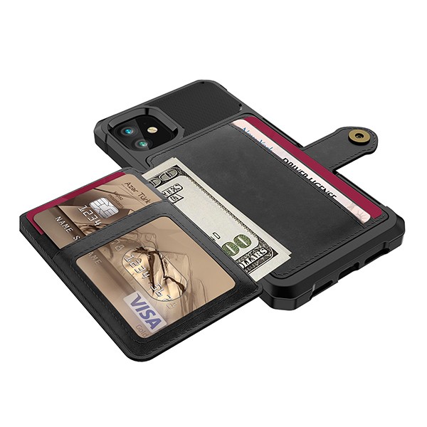 iPhone 12 Pro Max 6,7 Deksel Armor Wallet Svart