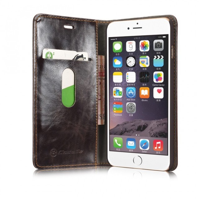 iPhone 6 Pluss/6s Pluss 5,5" Klassisk Etui m/1 kortlomme Brun