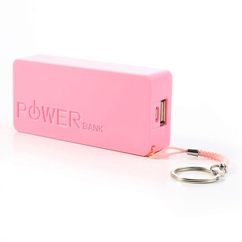 Power Block Strømbank 4000mAh for Smartelefoner Rosa