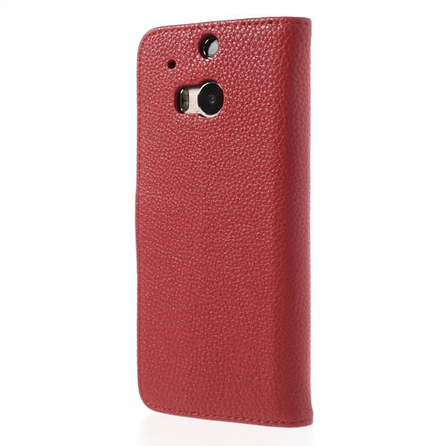 Lommebok Etui HTC One (M8) Classic Rød