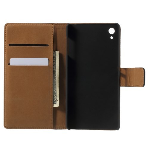 Lommebok Etui for Xperia Z3+ Genuine Svart