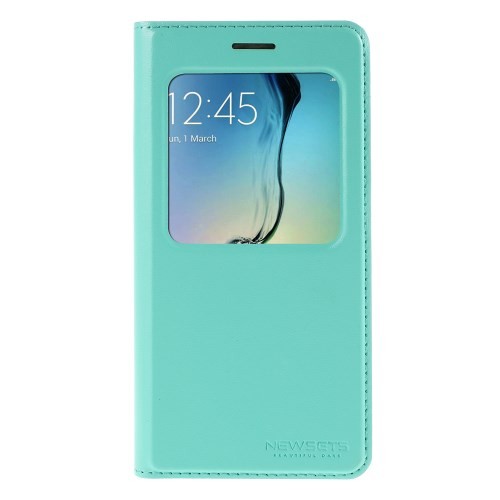 Slimbook Etui m/displayvindu for Galaxy S6 Edge Mercury Mint Grønn