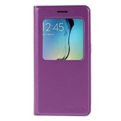 Slimbook Etui m/displayvindu for Galaxy S6 Edge Mercury Lilla