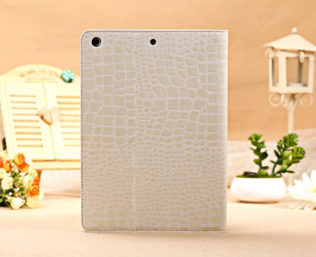 Mappe Etui for iPad Air Croco Hvit