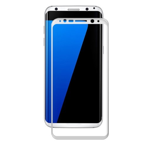 Heldekkende Skjermbeskytter av herdet glass for Galaxy S8 - Hvit