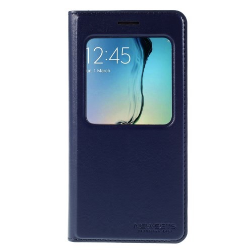 Slimbook Etui m/displayvindu for Galaxy S6 Edge Mercury Mørk Blå