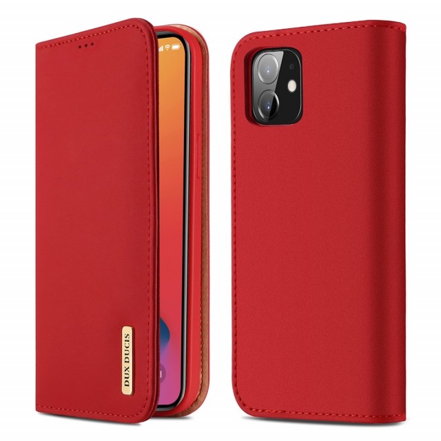 iPhone 12 6,1" / iPhone 12 Pro 6,1" Lommebok Etui Genuine Lux Rød