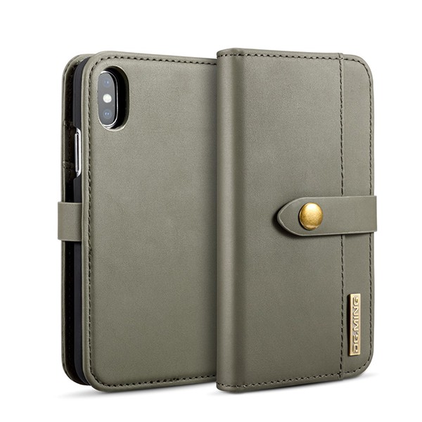 2i1 Etui m/3 kortlommer Lux iPhone X/Xs Mosegrønn