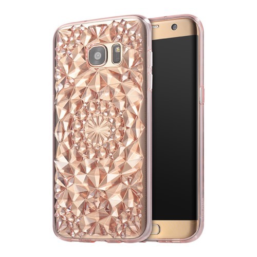 Galaxy S7 Edge Deksel Krystall Champagne