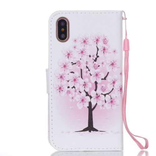 iPhone Xs/X Lommebok Etui Art m/2 kortlommer Cherry Blossom