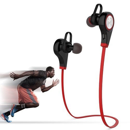 Bluetooth Handsfree Stereo Øreplugger Sporty Mini Rød