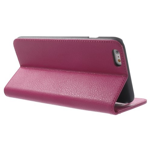 Lommebok Etui for iPhone 6 Pluss Lychee Rosa