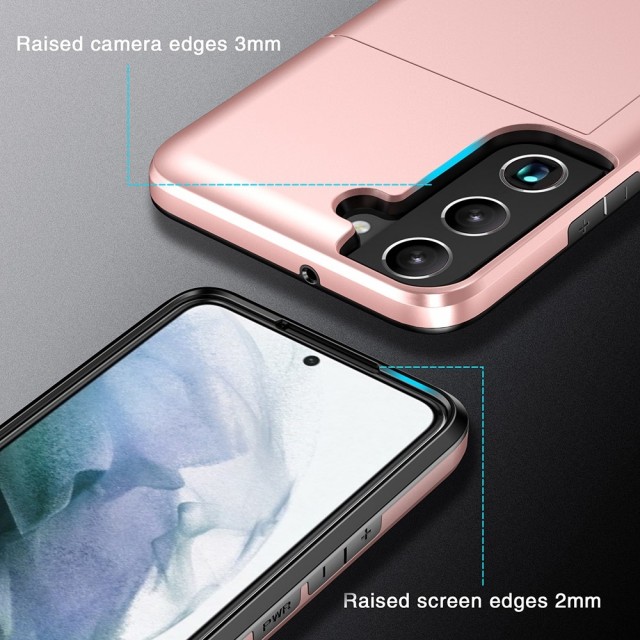 Galaxy S22+ (Pluss) PocketCase Deksel m/kortlomme Rosa