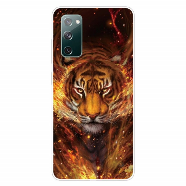Galaxy S20 FE Deksel Art Burning Tiger