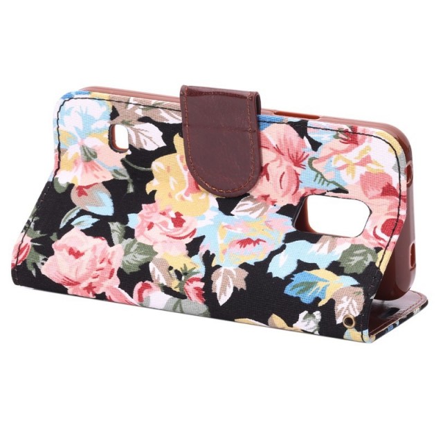 Lommebok Etui for Samsung Galaxy S5 Mini Rose Svart