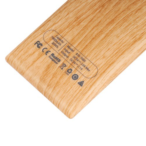 Wood Premium Strømbank 7000mAh for Smartelefoner