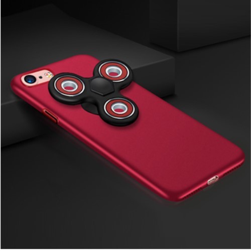 iPhone 7 4,7" Deksel med Fidget Spinner Rød/Rød