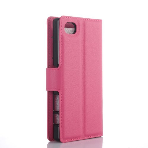 Lommebok Etui for Sony Xperia Z5 Compact Lychee Rosa