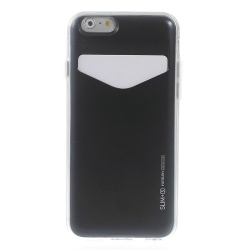 Deksel for iPhone 6/6s m/kortlomme Svart