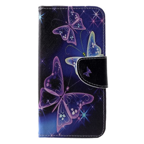 Huawei P30 Lommebok Etui Art Neon Butterfly