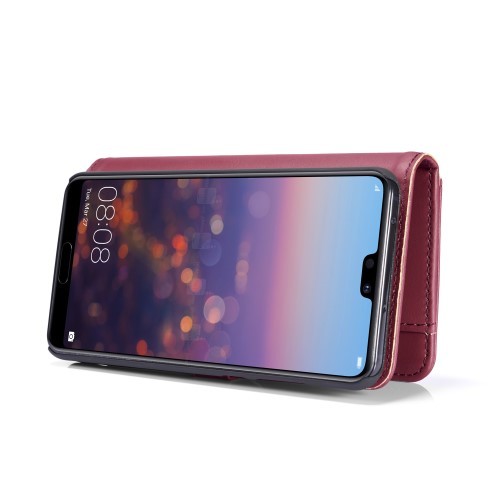 Huawei P30 2i1 Etui m/3 kortlommer Classic Lux Rød