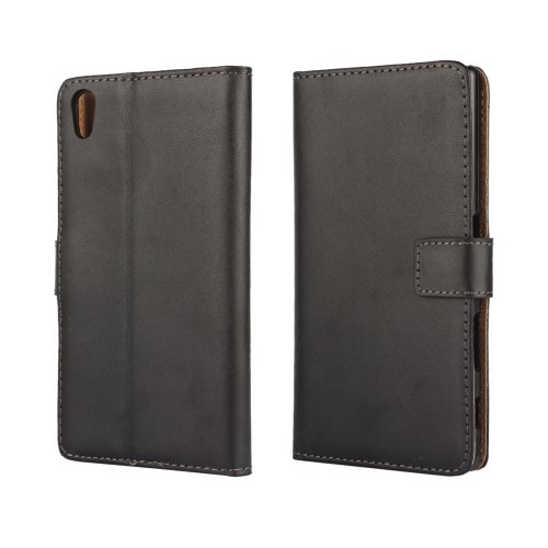 Lommebok Etui for Xperia Z5 Compact Genuine Svart