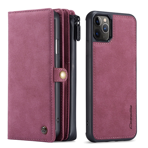 iPhone 11 Pro 5,8" 2i1 Lommebok Etui m/ 10 kortlommer Rød