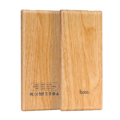 Wood Premium Strømbank 7000mAh for Smartelefoner