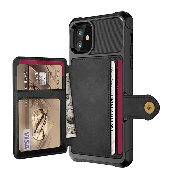 iPhone 12 Mini 5,4 Deksel Armor Wallet Svart