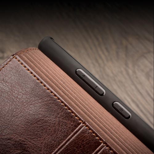 Galaxy Note 10 Slimbook Etui Lær m/kortlommer Brun