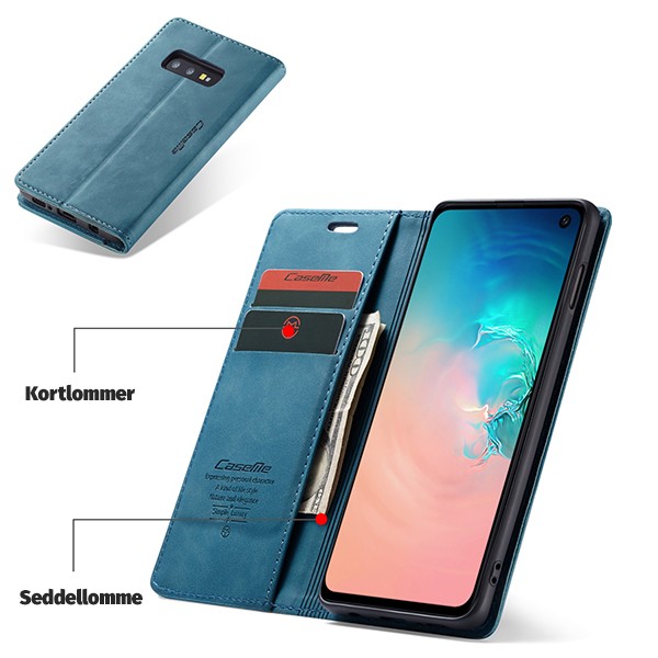 Galaxy S20 Ultra Lommebok Etui Retro Lux Petroleumsblå