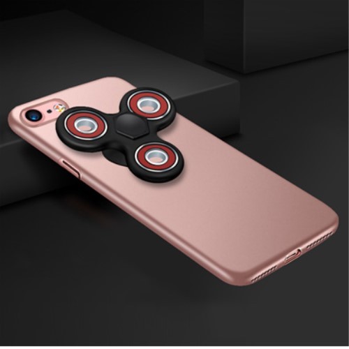 iPhone 7 4,7" Deksel med Fidget Spinner Rosa/Rød