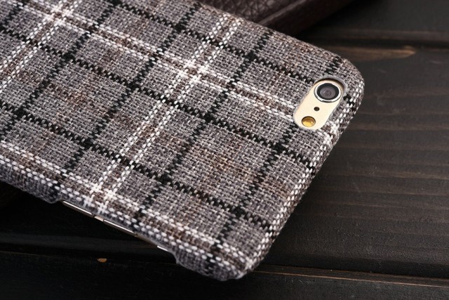 iPhone 6/6s 4,7" Deksel Tartan mønster Grå