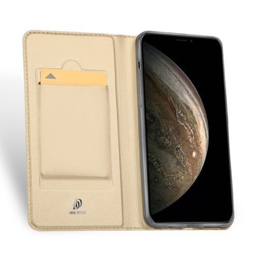 iPhone 11 Pro 5,8" Slimbook Etui med 1 kortlomme Gullfarget