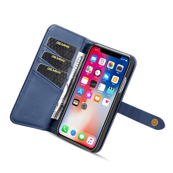 2i1 Etui m/3 kortlommer Lux iPhone X/Xs Midnattsblå