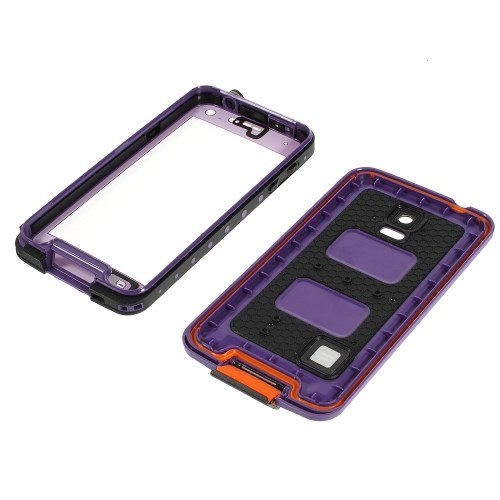 Vanntett Deksel for Galaxy S5 Lilla