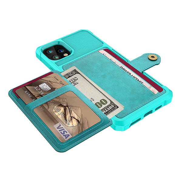 iPhone 11 Pro Max 6,5 Deksel Armor Wallet Turkis