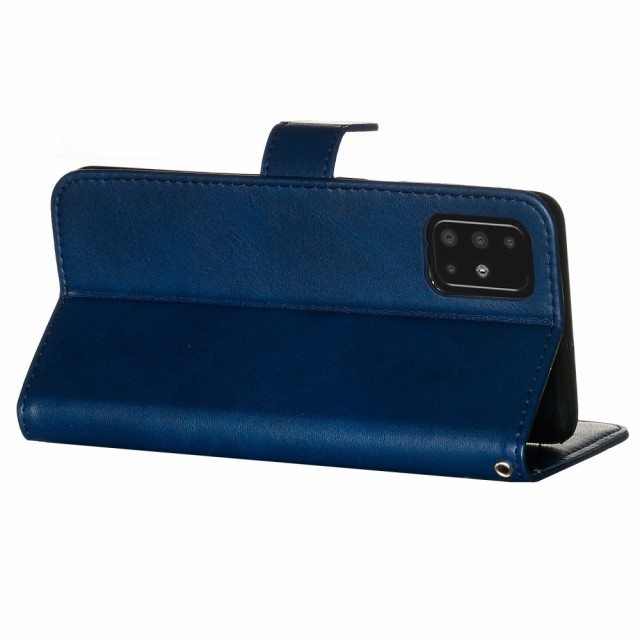 Galaxy A51 Lommebok Etui Zipper Midnattsblå