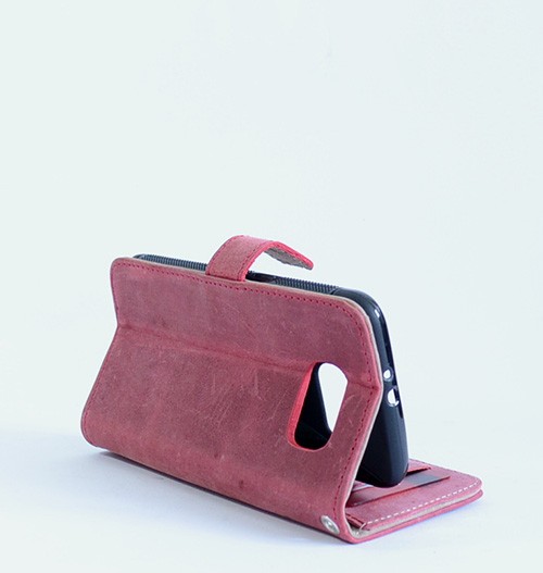 Lommebok Etui for Galaxy S6 Protega Vintage Lys Rød