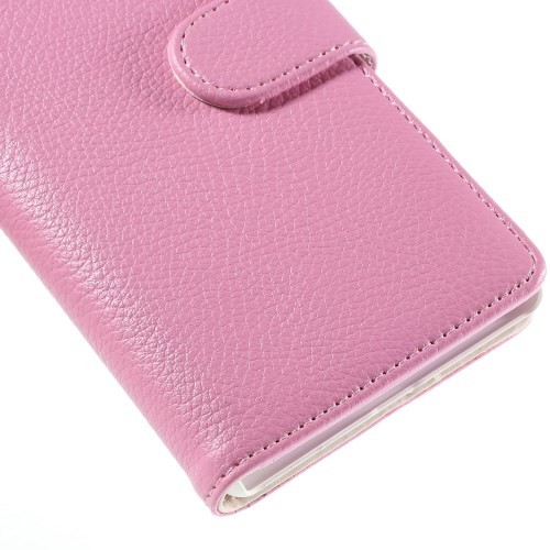 Lommebok Etui for Sony Xperia Z3+ Lychee Lys Rosa