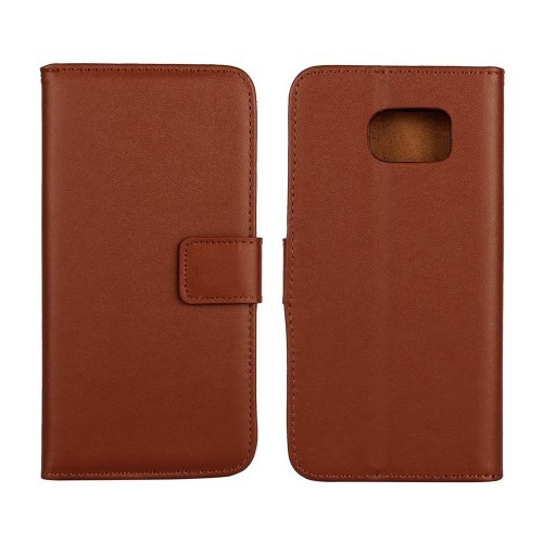 Lommebok Etui for Galaxy S6 Genuine Brun